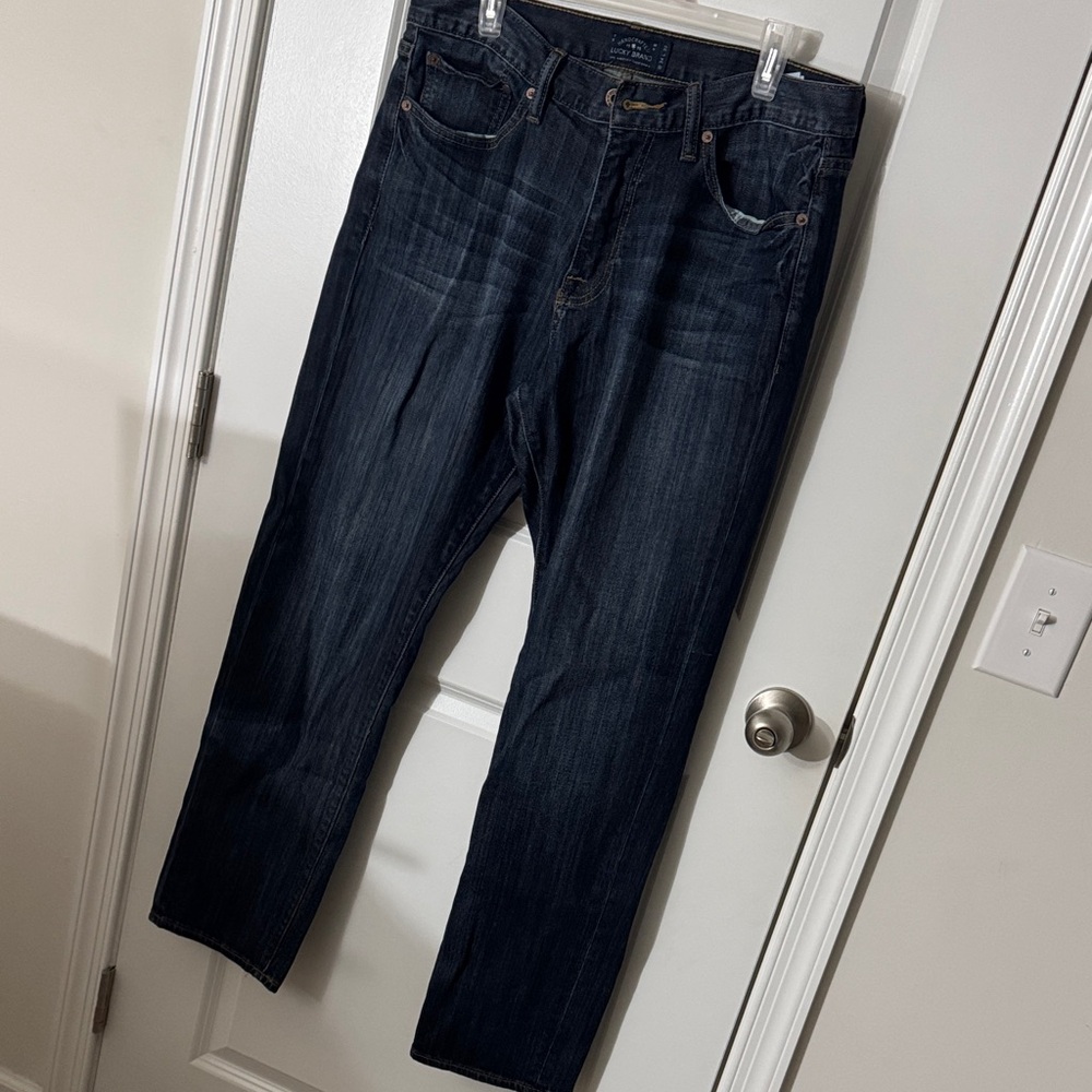 Lucky Brand Men's Deep Indigo Straight Jeans